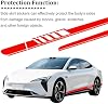 2 Piezas Calcomanía de Falda Lateral para Auto, Raya de Carreras Personalizada para Puerta Capó Techo, Estilo Deportivo Creativo Decoración Exterior DIY Accesorios Universales (Rojo) 8