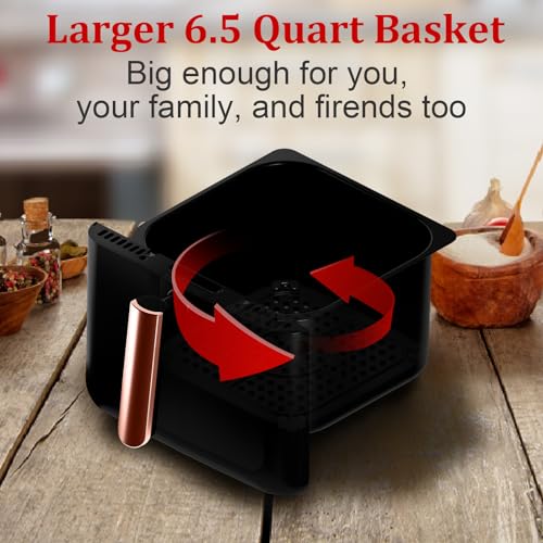 Whuto Air Fryer, 6.5Qt Air Fryer Oven With Led Digital Touchscreen, 12 Preset Cooking Functions Air Fryers, Bake, Reheat thumb #3