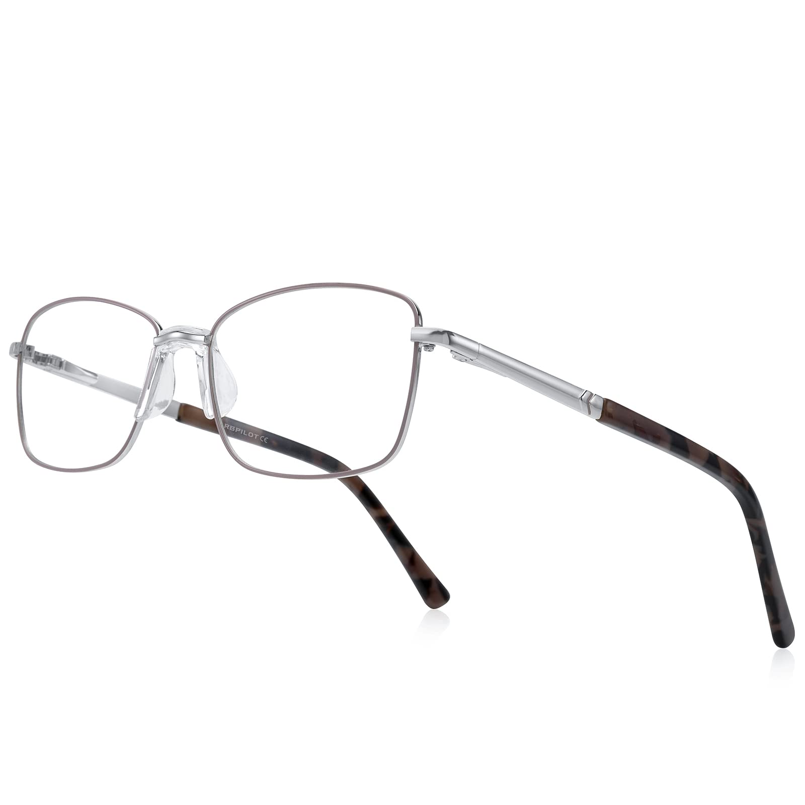 RB. Pilot Reading Glasses for Women Blue Light Blocking Computer Glasses Spring Hinge Readers Metal Frame Acetate Legs