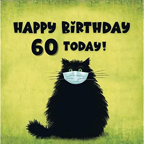The Masketeer Funny Black Cat Birthday Card Humorous Greetings Cards (The Masketeer 60th Birthday Card) Cover
