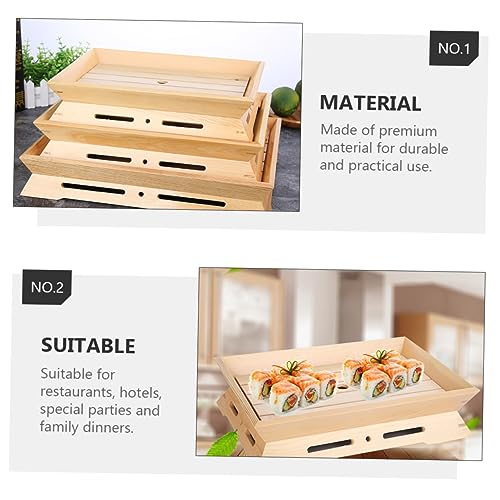 Bandeja para servir sushi estilo japonés de plástico miniatura 4