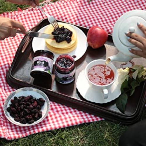 Image of Vistevia Sugar Free Mulberry & Raspberry Jam, Diabetic and Keto Friendly - Sweetened Naturally with Stevia, More Than 60% Whole Berry Content - Tastes Delicious - Pack of 2 (220 * 2 GM)
