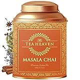 The Tea Heaven|Tea Gift-Masala Chai Whole Leaf Tea, Chai,Leaf 150 Gm 50 Cups|Ginger Cardamom Cinnamon Cloves Star Anise Black Pepper(Gold Moisture Proof Container)