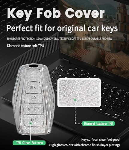 Coque de clé Geely protection anti-choc TPU blanc pour clé - 6