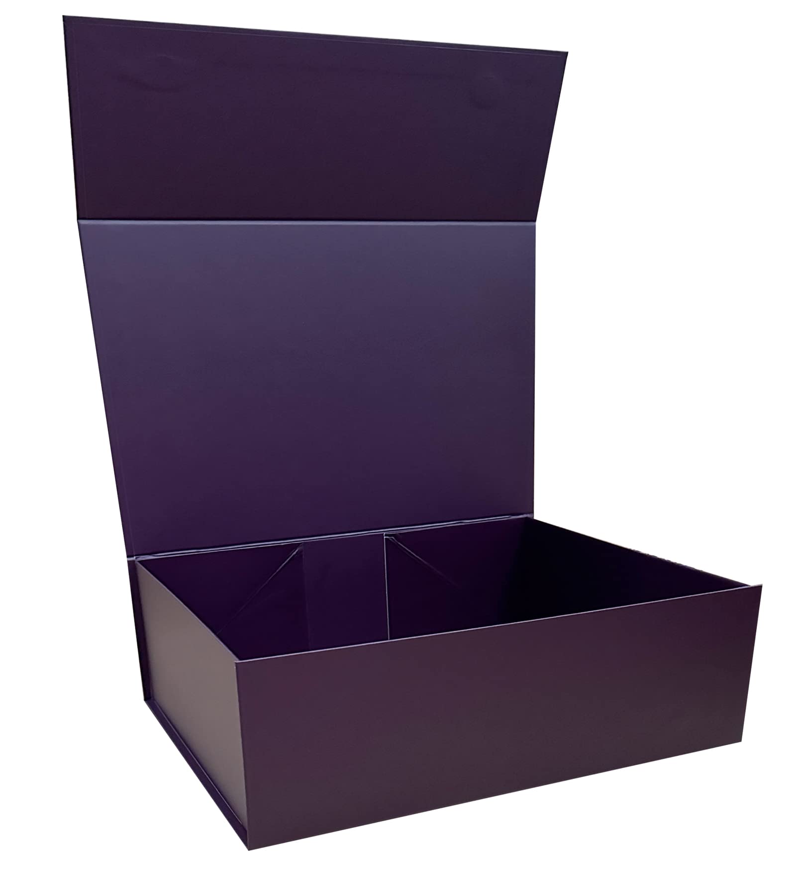Purple Magnetic Gift Box Rigid Box with Glossy Effect Perfect for Birthdays Easter Wedding Valentines Day and Office Parties (28cm x 22cm x 11cm) โ image 1