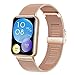 Produktbild Krudary Armband Kompatibel mit Huawei Watch Fit 2 Active/Classic/Elegant, Mesh Gewebte Edelstahl Uhrenarmband Metall Armband für Huawei Watch Fit 2
