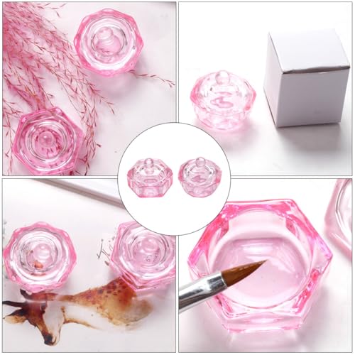 Vasos de cristal para arte de uñas, set de 2 piezas miniatura 2