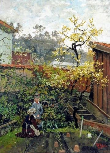 Pinturas al óleo Clásicas de Frits Thaulow cuadro decorativo en lienzo de 60x90cm