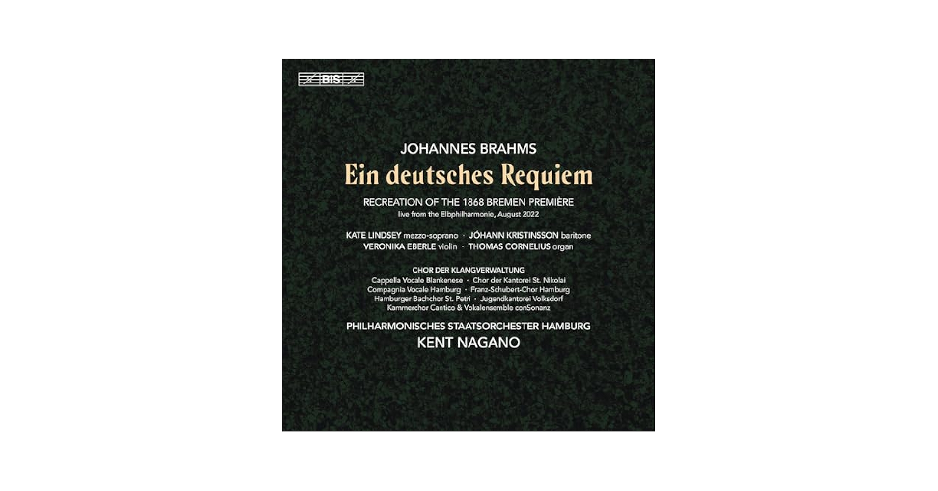 (未使用･未開封品)　Brahms: Ein Deutsches Requiem / [DVD] df5ndr3 Jochen Kupfer, Miku Yasukawa, Bach Collegium Japan, Johannes