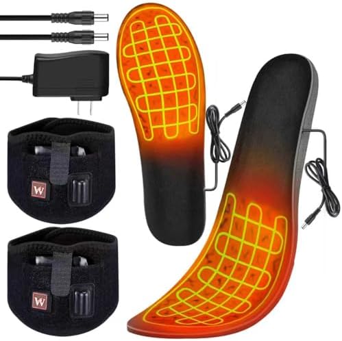 Heated Shoe Insoles,12-Hour Runtime,Removable 7.4V Battery Packs,3-Temperature Control, ETL-Certified Charger,Foot Warmers for Men & Women