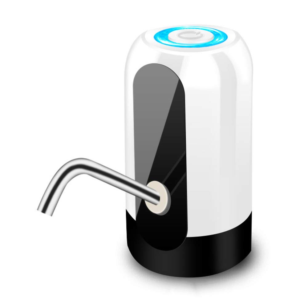 Showay Water Bottle Pump，Automatic Water Dispenser Usb Rechargeable Bottle Charging Portable Water Bottle Switch For Home Kitchen Office （White）