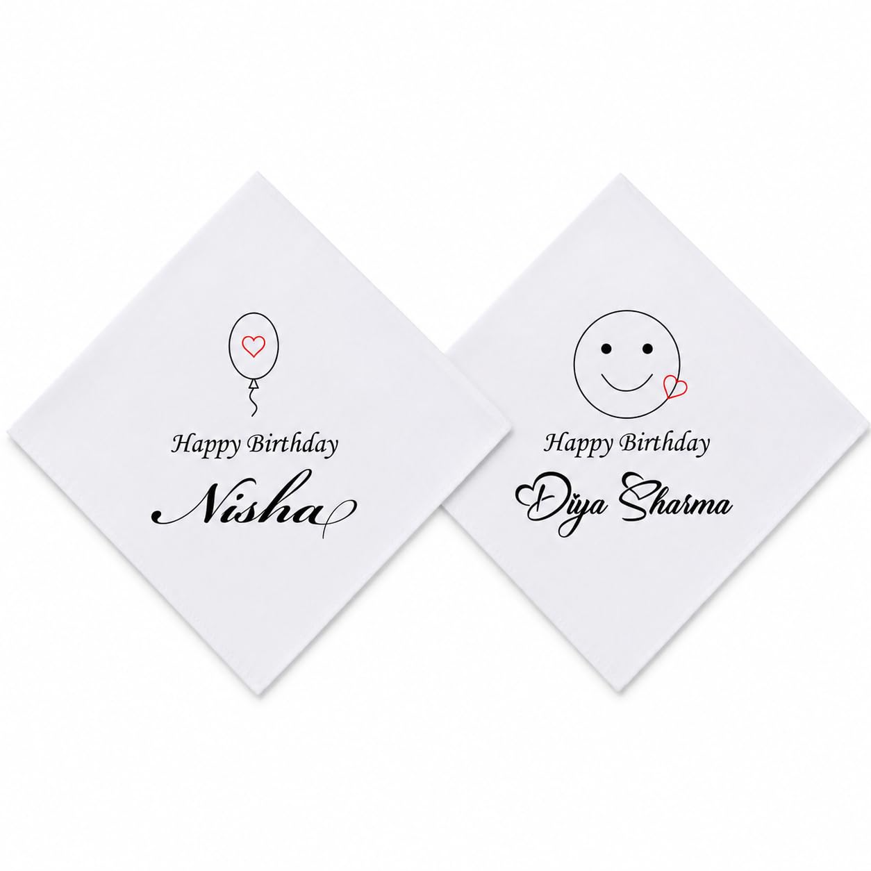 Personalized Happy Birthday Cotton Handkerchief Custom Name-image-26