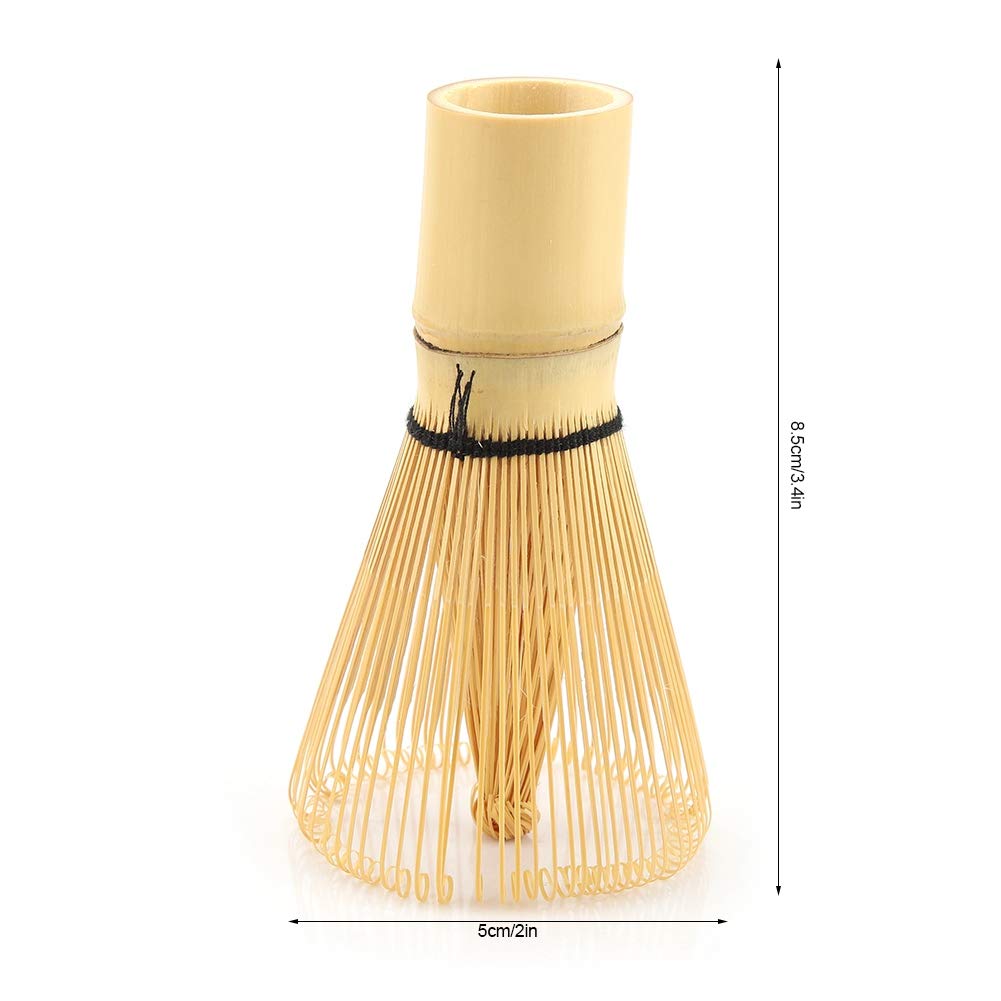 Haofy Bamboo Matcha Whisk, Japanese Tea Chasen (#1), 64/72/80/100 Prongs, Light Brown