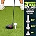 GoSports Golf Hitting Mat - PRO 5 x 5 ft - 15 mm Artificial Turf Training Mat for Indoor/Outdoor Swing Practice, Includes 3 Rubber Tees