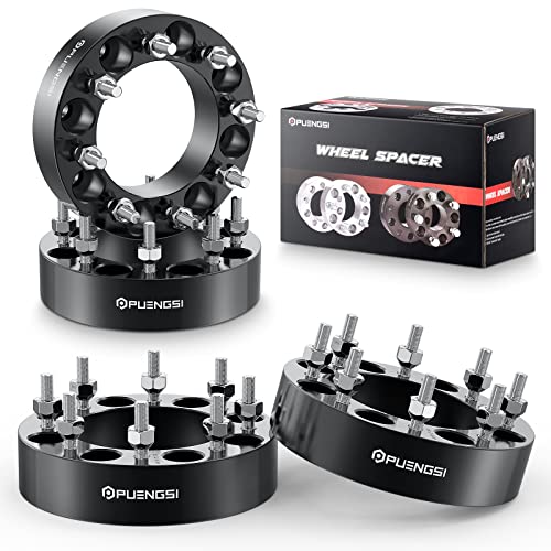 PUENGSI 8x170 Wheel Spacers 2" 8x170mm Wheel Adapters & Spacers with M14x2 Studs for 2000-2005 Ford F-350 Super Duty F-250 Super Duty Ford Excursion Truck 130mm Hub Bore