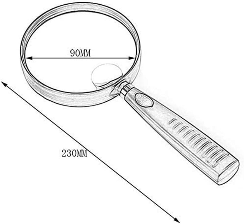 Read Repair Magnifying Glass Reading for The Elderly High-Definition 90mm Lens Students to Enlarge The Mirror Magnifier Magnifying