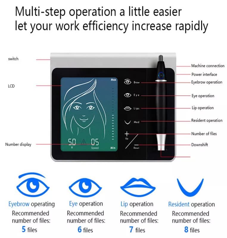 Aravli Charmer Princesses Touch Screen Permanent Makeup PMU Tattoo Beauty Tool for Eyebrow Eyeliner - Image 3