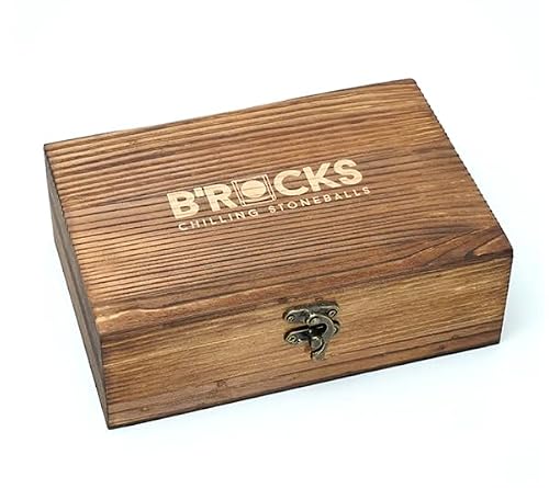 Whisky-Steine B’ROCKS Premium Kühlsteine Set in Holzkiste