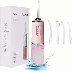Jato D'Agua Limpeza Irrigador Bucal Dental Dentes E Gengival Portatil Recarregavel USB 220ml Bocal
