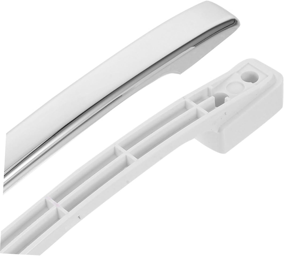 2pcs Refrigerator Door Handles ABS Silver Universal Replacement