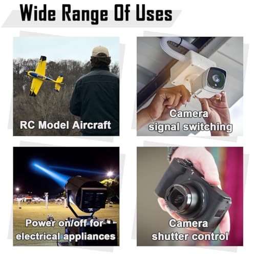 ZHUROUPU RC PWM Electronic Relay Switch 1 Channel 2-Ways 5-10V High Voltage Aircraft Remote Control Signal Relay Switch for DIY Rockets Model Camera Signal/Shutter with 24AWG Cable, K1 Switch - Image 6