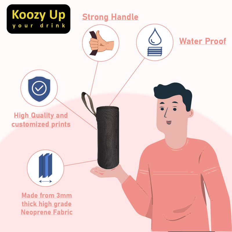 Image of Glass Water Bottle Cover Only (for 1 Litre and 750 ML) | Keeps Drink hot and Cold