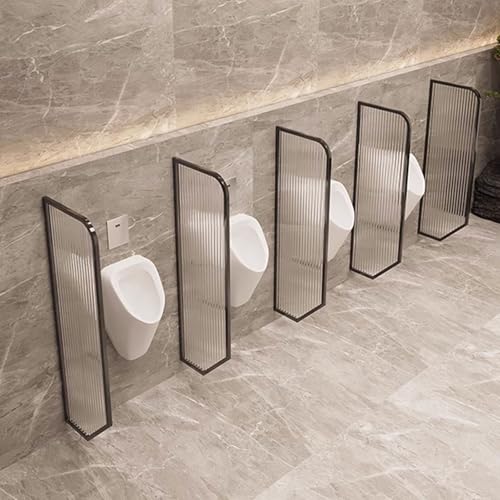Panel divisor para urinarios y tabique de vidrio de montaje en pared pública 4