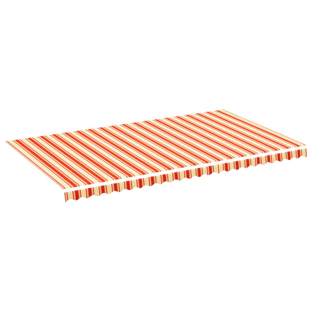 vidaXL Awning Canopy Water-Repellent Awning Fabric Replacement Fabric with Valance Awning Evolution for Awning Yellow Orange 6 x 3.5 m — image 1