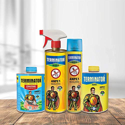 Image of Pidilite Terminator Eco-Friendly Termite Killer Spray| Wood Preservative and Termite, Borer, Insect Repellant Spray| For Home, Kitchen and Offices (1 Ltr)