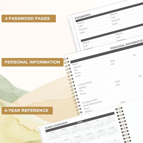 2026-2029 Monthly Calendar Planner - 9" × 11", Large 3 Year Monthly Planner, JUL. 2026 - JUN. 2029, Large Calendar with Tab, Premium Paper, Back Pockets, Sturdy Cover — view 5