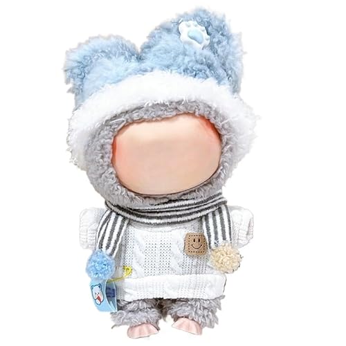 For Labubu  Zbg ʂݗp uu1 2 3ڑΉ 17cml`̕ Z[^[ + ӂӂ̖Xq + t@[{[}t[ 킢 RX`[ ւ l`xr[ Ȑl`̕ DIY ANZT[ ߑ̂