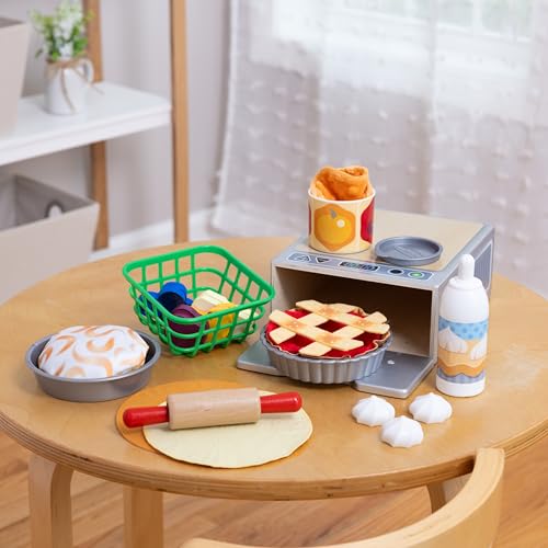 Melissa & Doug Make and Bake Pies Pretend Play Food Set with Wooden Oven - image 9