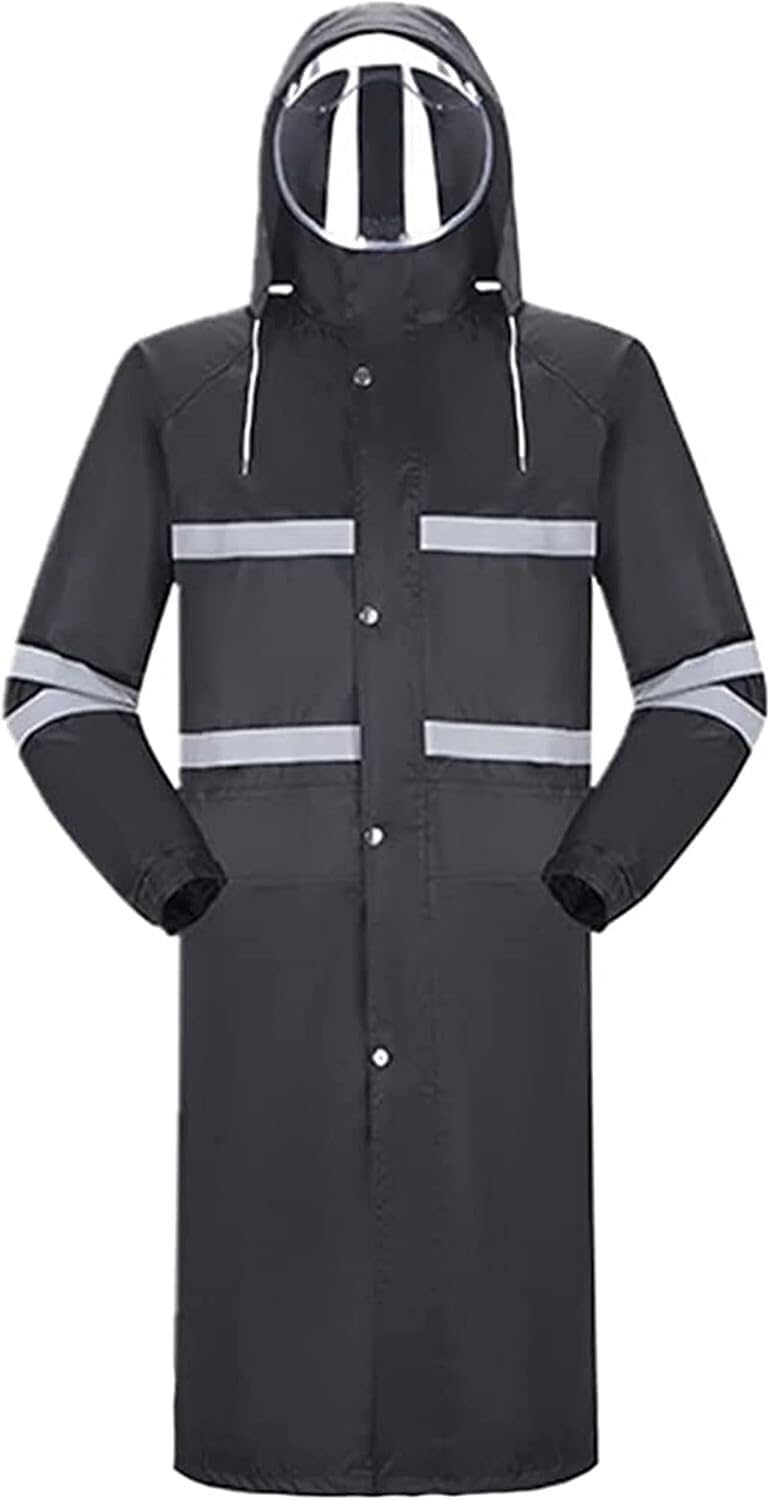 VUIKLCty Men's And Women's Mackintosh Men's Long Mackintosh Reusable Rain Poncho Hooded Hiking Fishing With Pockets Mackintosh(4XL)
