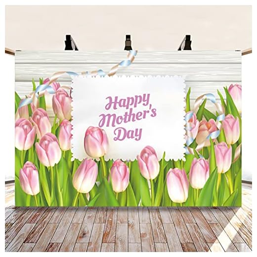 Grattis på mors dag Bakgrund Tyg Blommor Mall Foto Bakgrund Mors dag Festdekorationer Photo Booth Rekvisita, 7x5ft
