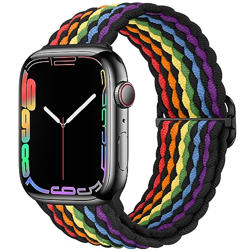 Qimela Stretchy Solo Loop Compatible with Apple Watch Band 49mm 46mm 45mm 44mm 42mm 41mm 40m 38mm...