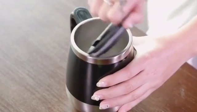 Taza mezcladora automática de acero inoxidable 450ml miniatura 6