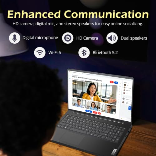 Image of Lenovo V15 Gen 5 15.6 inch FHD Business Laptop, Intel Core 7 240H, Intel Graphics, 32GB DDR5, 3TB Storage(2TB SSD+1TB Docking Station Set), Numeric Keypad, 720p HD Camera, Wi-Fi 6, Windows 11, Black