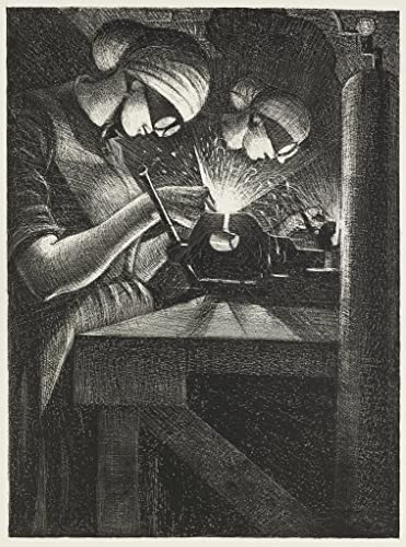 Peinture murale Nevinson soudeurs acétylène pour décoration salon moderne