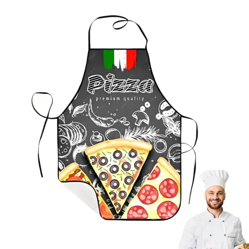 HAZMA 1 Stück Pizza Schürze, Lustige Küchenschürze, Grillschürze Für Männer Lustig,Italienischer Stil Grillschürze Für Männer, Geeignet Für Damen Und Herren, 60 X 80Cm(A) HAZMA 1 Stück Pizza Schürze, Lustige Küchenschürze, Grillschürze Für Männer Lustig,Italienischer Stil Grillschürze Für Männer, Geeignet Für Damen Und Herren, 60 X 80Cm(A)