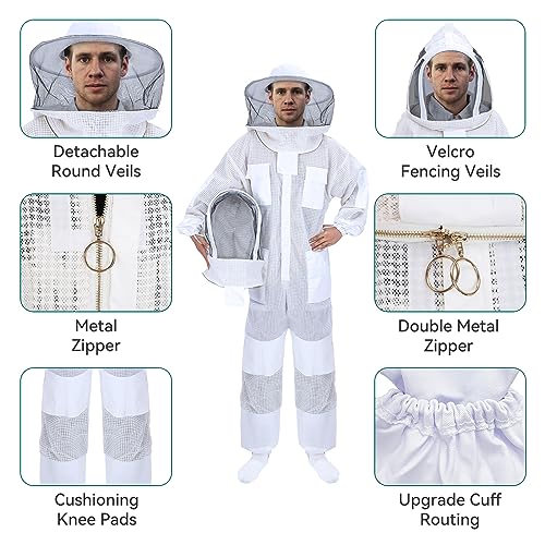 Ceed4U BEE-0002 Ventilated Bee Suit, 3 Layer Bee Suit For Men Women, Sting Proof Protective Beekeeping Suit thumb #1