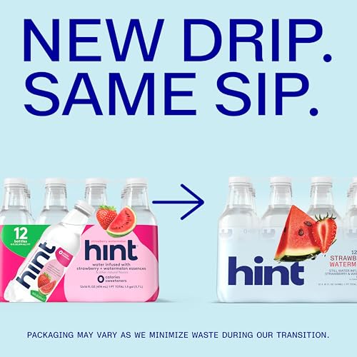 Image of Hint Fruit-Infused Bottled Water, Strawberry Watermelon - Sugar Free Flavored Water with Zero Calories, Naturally Flavored, and No Artificial Sweeteners - 16 Fl Oz (Pack of 12)