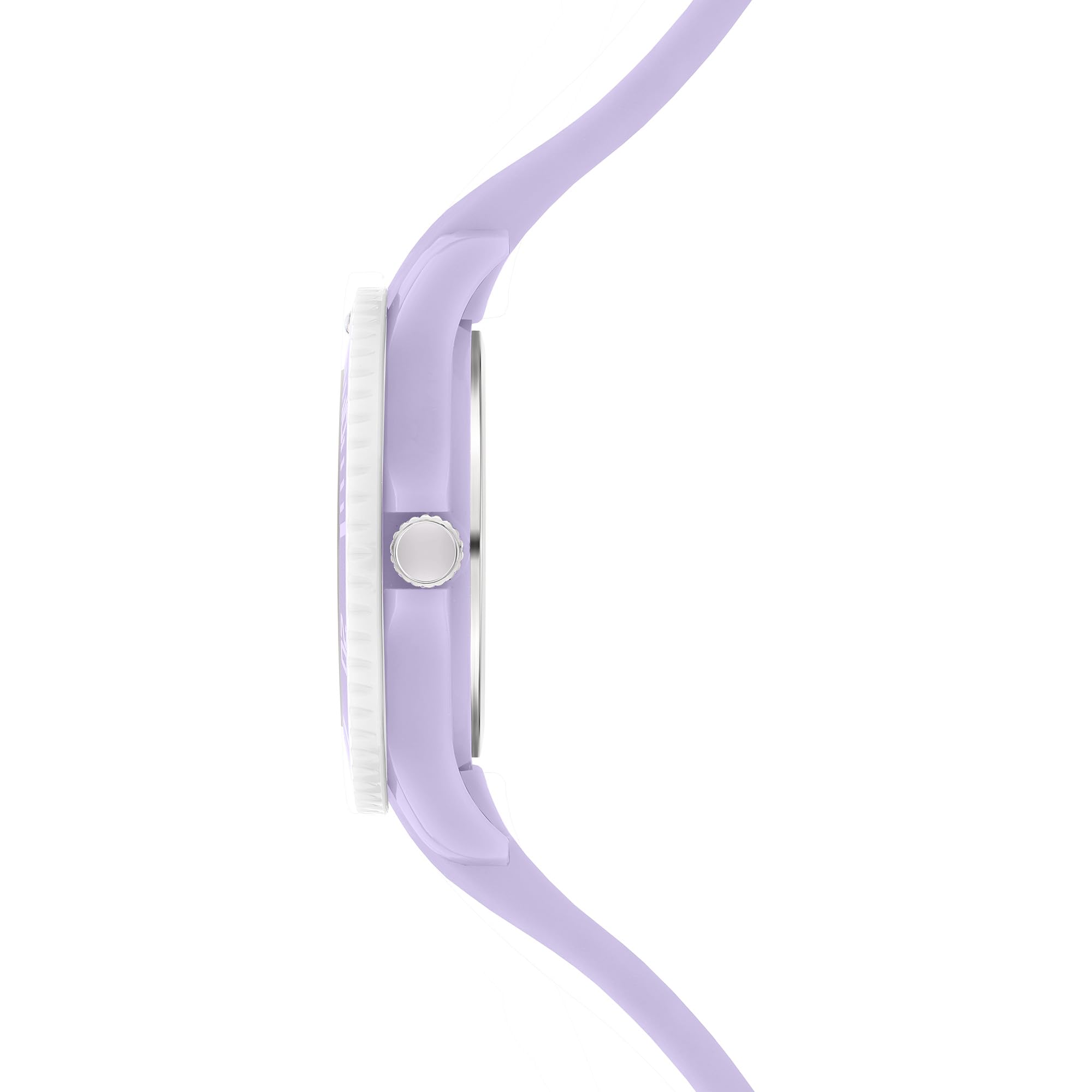 s.Oliver Reloj Infantil Redondo – Lila – 38 mm – Reloj de plástico con Movimiento de Cuarzo en la Correa de Silicona con Hebilla – Reloj analógico – Resistente al Agua 5 ATM – Resistente a los