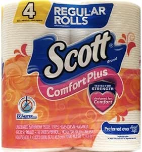 Amazon.com: Scott Toilet paper 4 Count (Pack of 1) : Health & Household