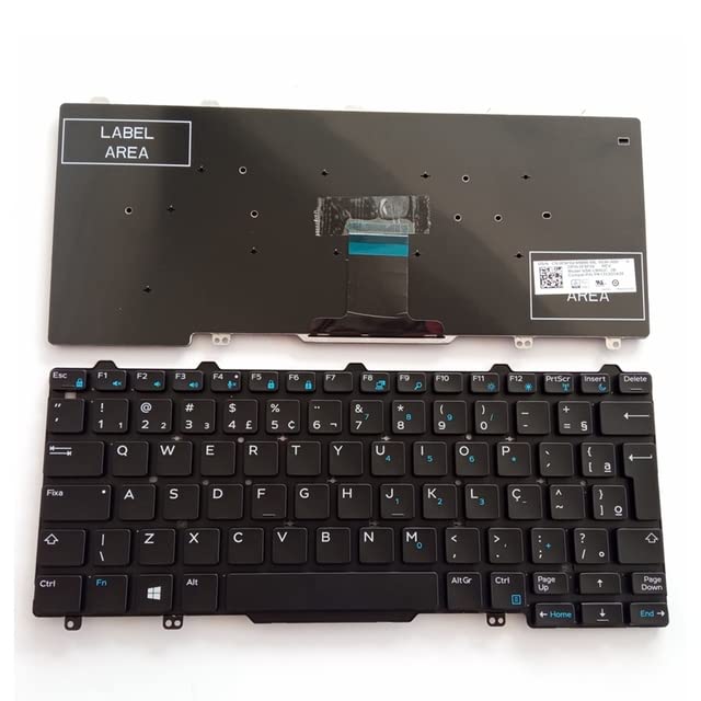 Electronics - Backlit Keyboard For DELLs Latitude 7350 E5250 E7270 E7250 7250 5250 PK1313O3B35 SN7231BL SG-63210-40A 0PTKNG (BR No backlight)