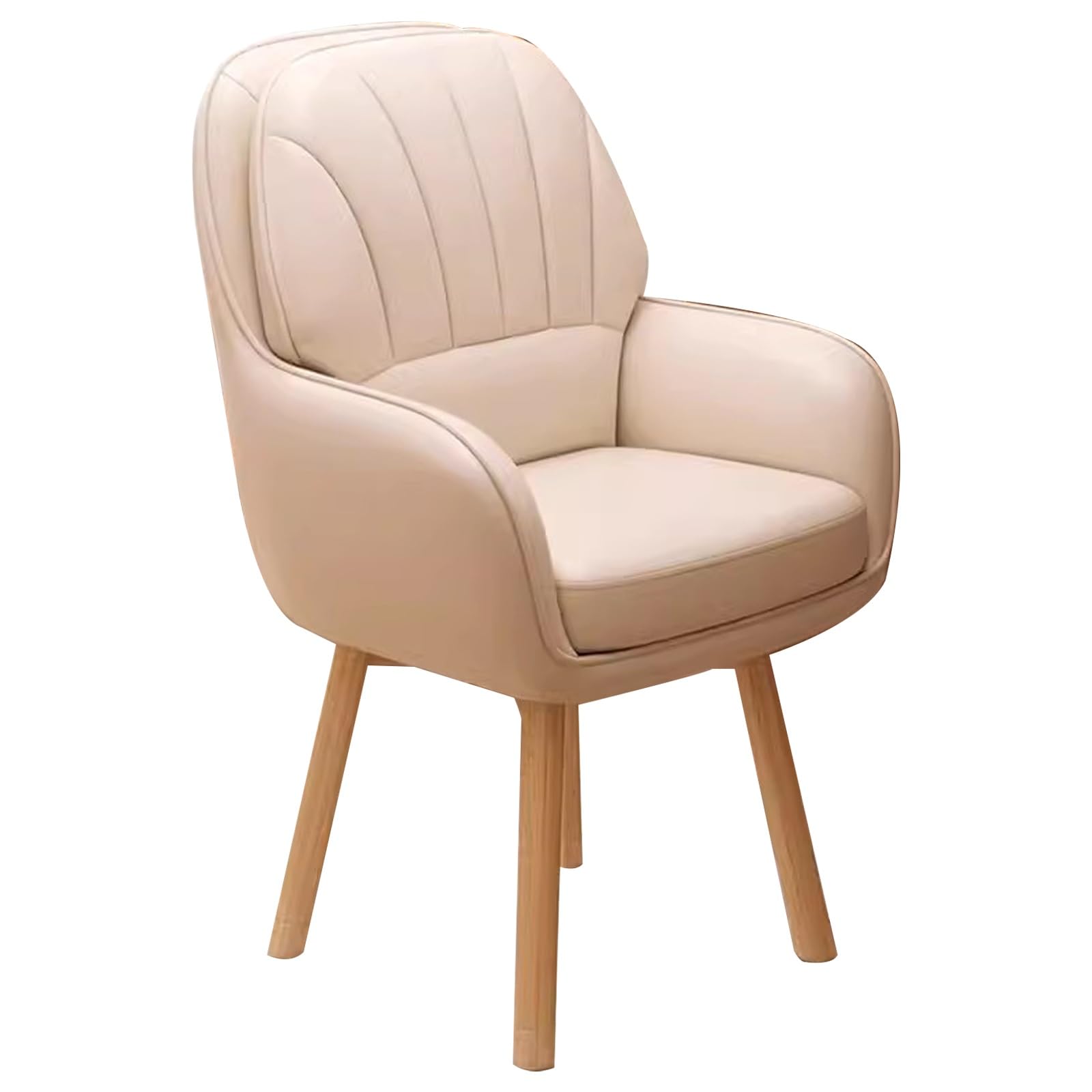 Poltrona ergonomica con gambe in legno massello per casa ufficio e mobili da bagno