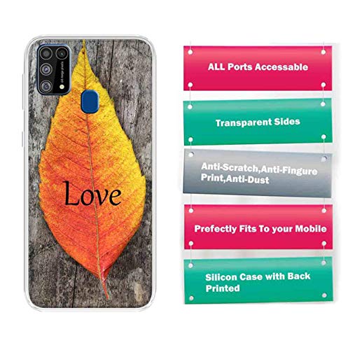 Image of Amazon Brand - Solimo Designer Multicolor Maple Leaf Love Design Printed Soft Back Case Mobile Cover for Samsung Galaxy M31 / M31 Prime / F41