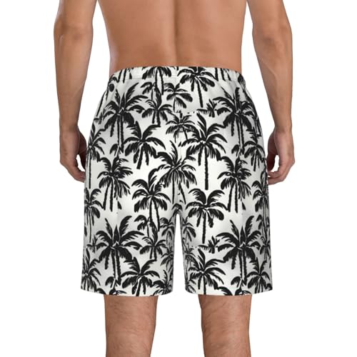 Palm Tree Print Stylish Beach Shorts Swim Trunks Lightweight Breathable Summer Outdoor Activities3