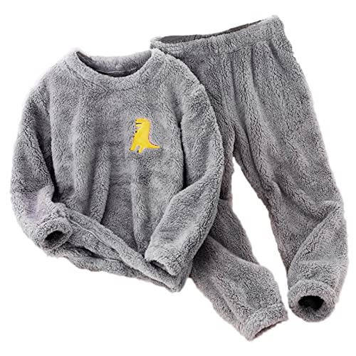 Toddler Kids 𝐒𝐥𝐞𝐞𝐩𝐰𝐞𝐚𝐫 Outfits Flannel Plush 𝐋oungewear Warm Fleece 𝐏𝐚𝐣𝐚𝐦𝐚 Set Boys Girls Clothes Set