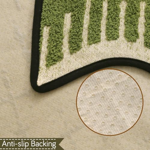 Image of HOKIPO Premium Supple Soft Wavy Sofa Cover Mat with Curve for 1 /2 /3 Seater and L Shape Sofa. Make Your Own Sofa Cover Set, Mat Length 90(D) x 150(L) cm, Green (NEW-AR-5975-GRN)