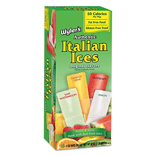 Italian Ices Freezer Bars, Assorted Fruit Flavors, 2 oz, 16/Box Italian Ices Freezer Bars, Assorted Fruit Flavors, 2 oz, 16/Box